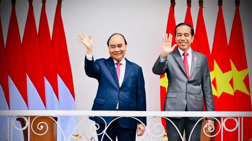 Presiden Joko Widodo atau Jokowi menerima kunjungan kenegaraan Presiden Republik Sosialis Vietnam Nguyen Xuan Phuc di Istana Kepresidenan Bogor, Kamis (22/12/2022). [Foto: Laily Rachev - Biro Pers Sekretariat Presiden]
