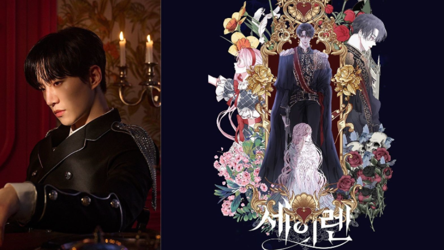 Lee Jun Ho dan poster webtoon The Siren: Becoming the Villain's Family (Instagram/@kakaopage)